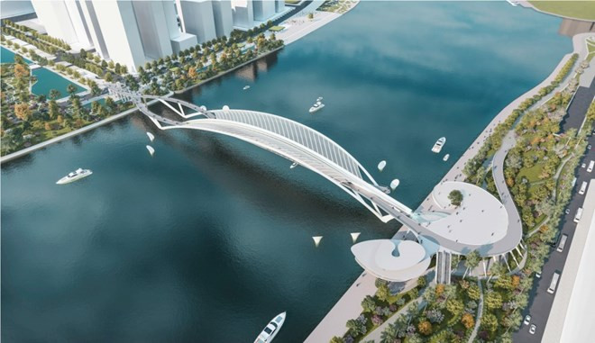 Nipa palm leaf-shaped pedestrian bridge to be built across Saigon River