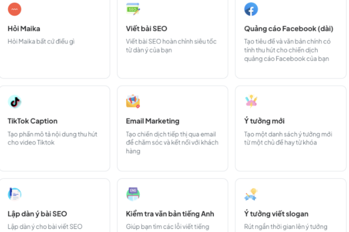 Trợ lý ảo viết bài seo, quảng cáo facebook, tiktok và email marketing