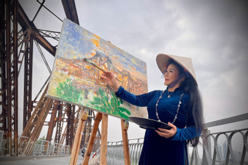 Họa sĩ Văn Dương Thành giới thiệu hội họa Việt Nam tại Hàn Quốc