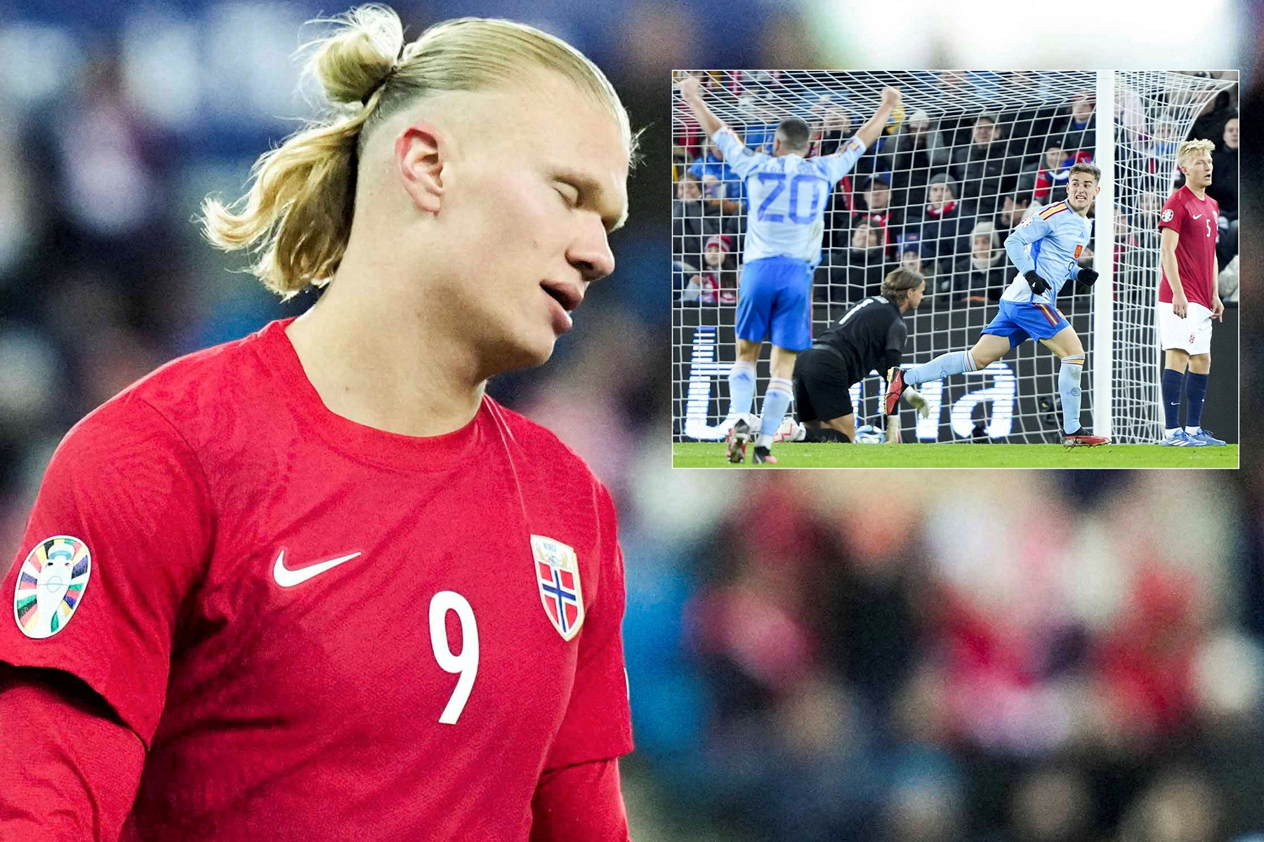 Na Uy thua Tây Ban Nha: Haaland rất xa EURO 2024