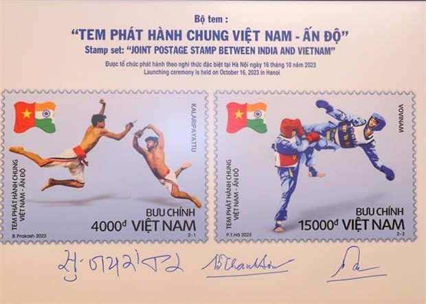 Vietnam, India issue set of joint postage stamps hinh anh 1