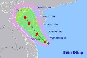 Áp thấp nhiệt đới khả năng mạnh thành bão, trên vùng biển Quảng Trị - Đà Nẵng