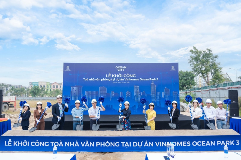 Khởi công xây dựng toà tháp văn phòng ở Vinhomes Ocean Park 3