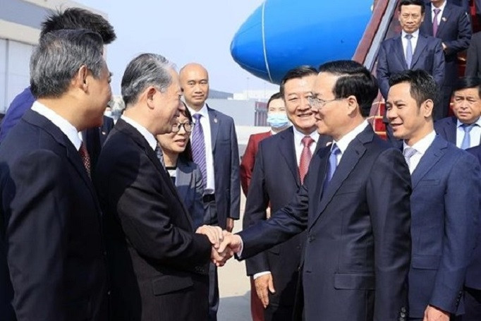 President Vo Van Thuong arrives in Beijing for third Belt and Road Forum