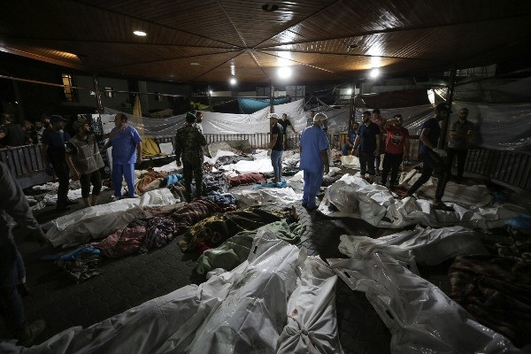 Khung cảnh tang thương tại bệnh viện ở Gaza sau vụ nổ