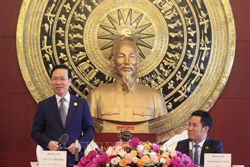 Chủ tịch nước gặp gỡ các cơ quan đại diện ngoại giao Việt Nam tại Trung Quốc