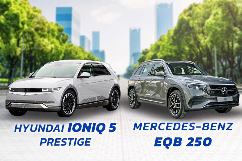 Chênh giá hơn 800 triệu, SUV điện Mercedes EQB có gì khác Hyundai Ioniq 5?