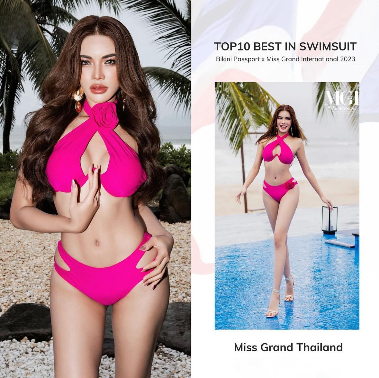 Lê Hoàng Phương diện bikini, 'đọ' body nóng bỏng với thí sinh Miss Grand