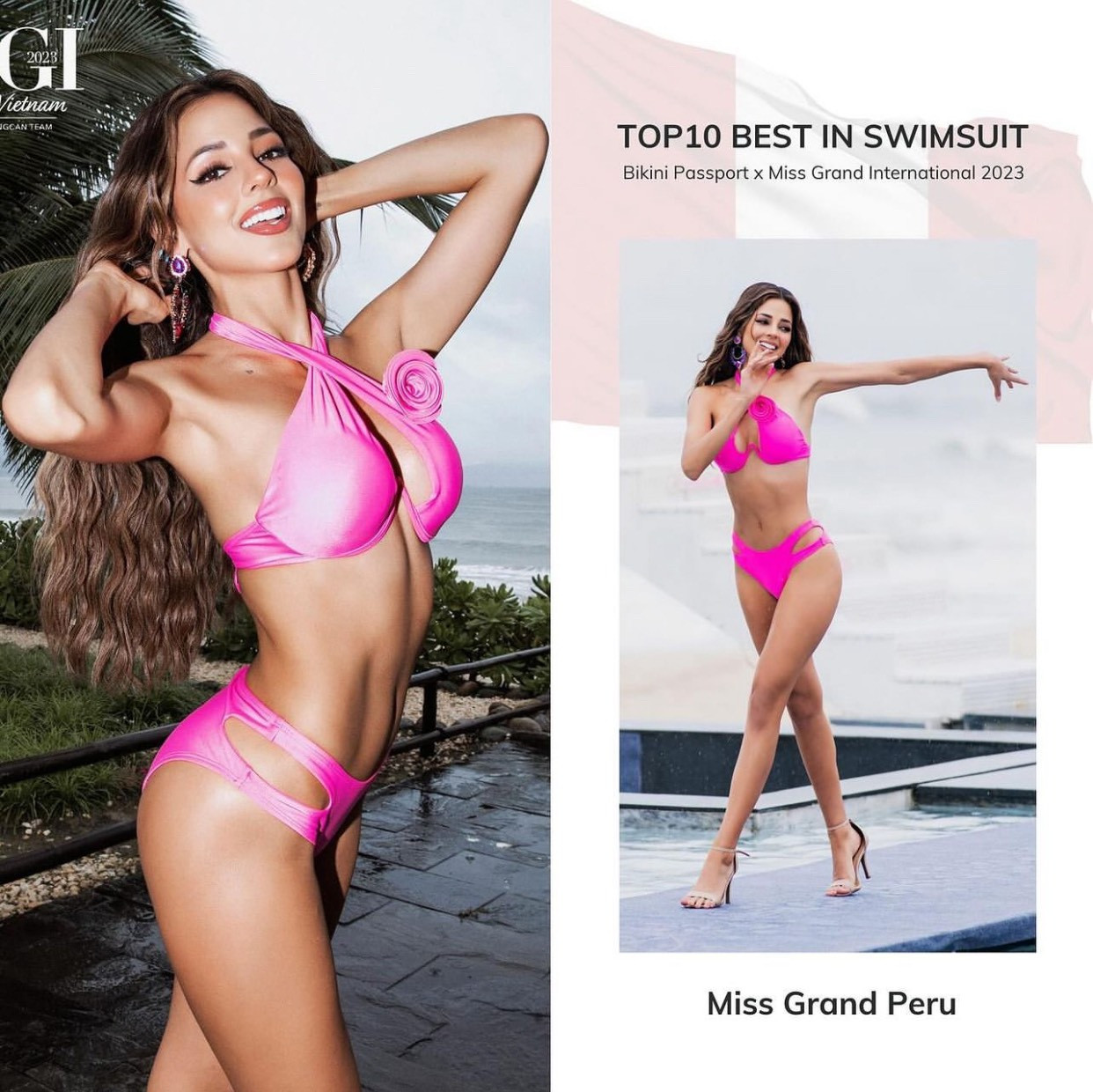 Lê Hoàng Phương diện bikini, 'đọ' body nóng bỏng với thí sinh Miss Grand