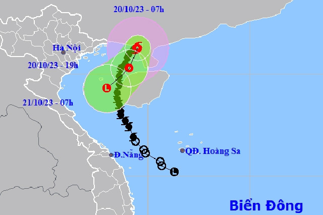 Bão số 5 giật cấp 10 trên Vịnh Bắc Bộ bất ngờ đổi hướng