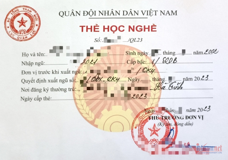 2 sở lên tiếng vụ thẻ học nghề của quân nhân xuất ngũ bị từ chối