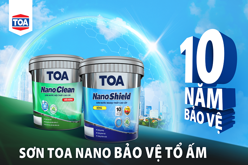 Sơn TOA NanoShield ra mắt diện mạo mới với thông điệp ‘10 năm bảo vệ'