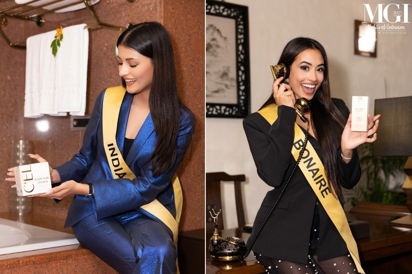 Thí sinh Miss Grand International 2023 toả sắc cùng mỹ phẩm C’ELAUD