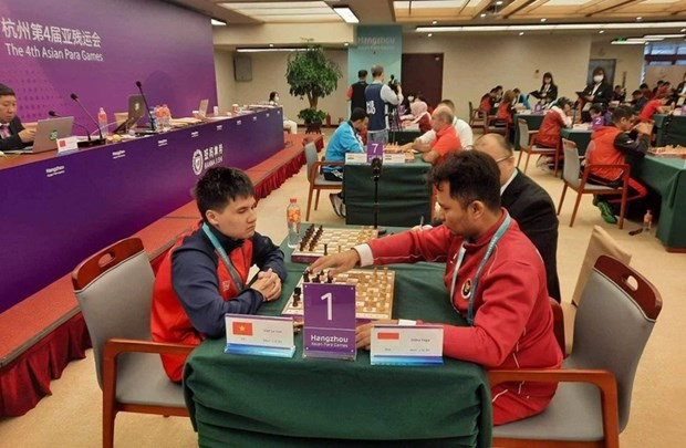 Vietnamese chess players grab five silvers, two bronzes at Asian Para Games 2023 hinh anh 1