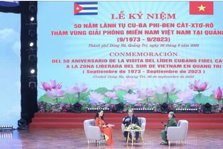 50 trước lãnh tụ Fidel Castro đã đến thăm nhiều nơi vùng giải phóng tỉnh Quảng Trị