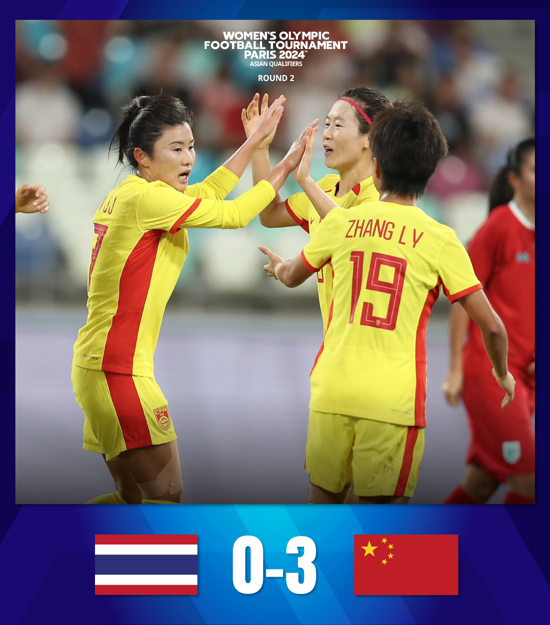 đội tuyển nữ Trung Quốc dành chiến thắng 3-0 trước Thái Lan