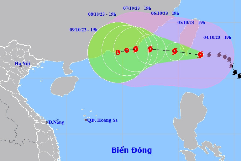 Bão Koinu vẫn giật cấp 17, ít khả năng ảnh hưởng tới đất liền nước ta