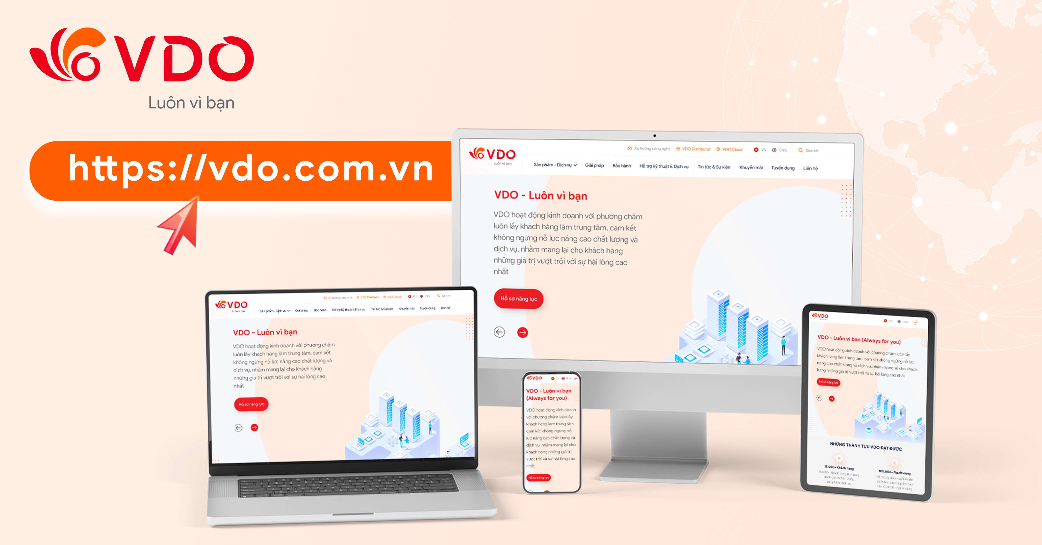 VDO ra mắt giao diện website mới, tối ưu trải nghiệm người dùng