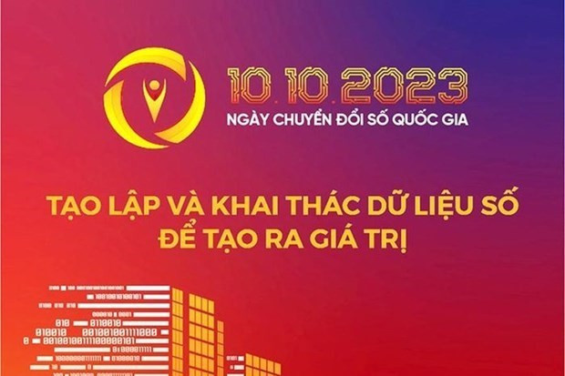 This year, the National Digital Transformation Day is themed "Exploiting digital data to create value". (Photo: VNA) ảnh 1