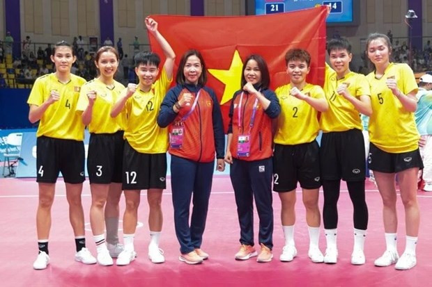 ASIAD 2023: Vietnam’s Sepak Takraw athletes bag silver in women’s group 3 event hinh anh 1