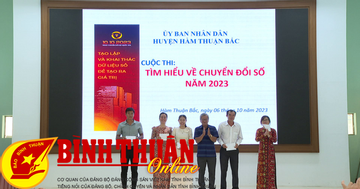Hàm Thuận Bắc tổ chức thi tìm hiểu về Chuyển đổi số năm 2023
