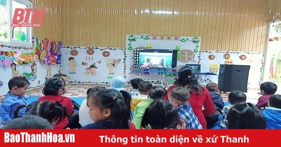 Bá Thước ứng dụng công nghệ thông tin tại các trường mầm non