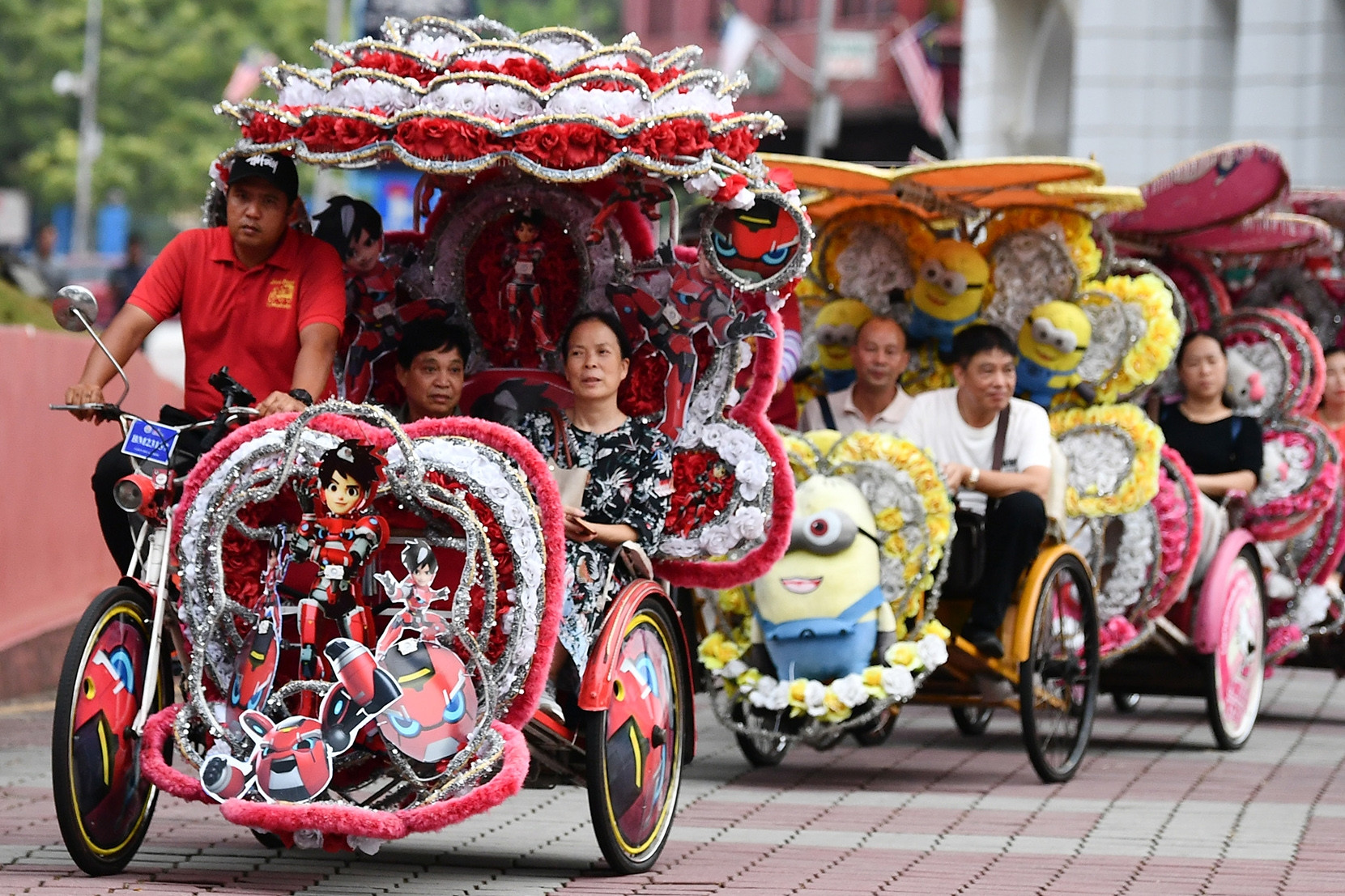 Dàn xích lô hoa 'độc nhất vô nhị' ở Malacca