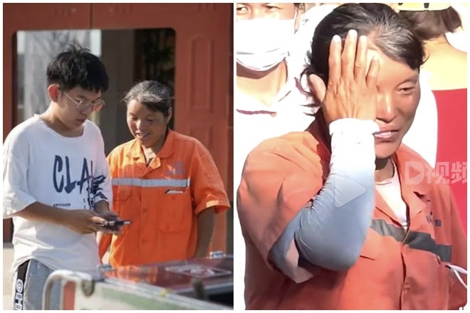 Đang dọn vệ sinh, bà mẹ lao công bật khóc vì con báo đỗ đại học