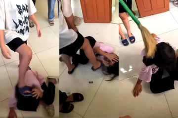 Công an vào cuộc vụ nữ sinh Hà Nội bị bạn hành hung, dùng chổi quét lên đầu