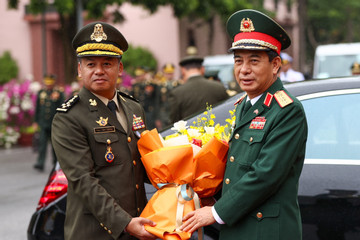 Đại tướng Phan Văn Giang chủ trì lễ đón Bộ trưởng Quốc phòng Campuchia