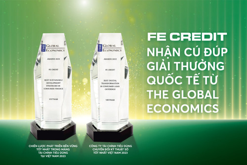 FE Credit nhận cú đúp giải thưởng từ tạp chí The Global Economics