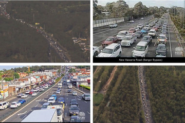 Hình ảnh tắc đường suốt 26km vào giờ cao điểm ở Sydney