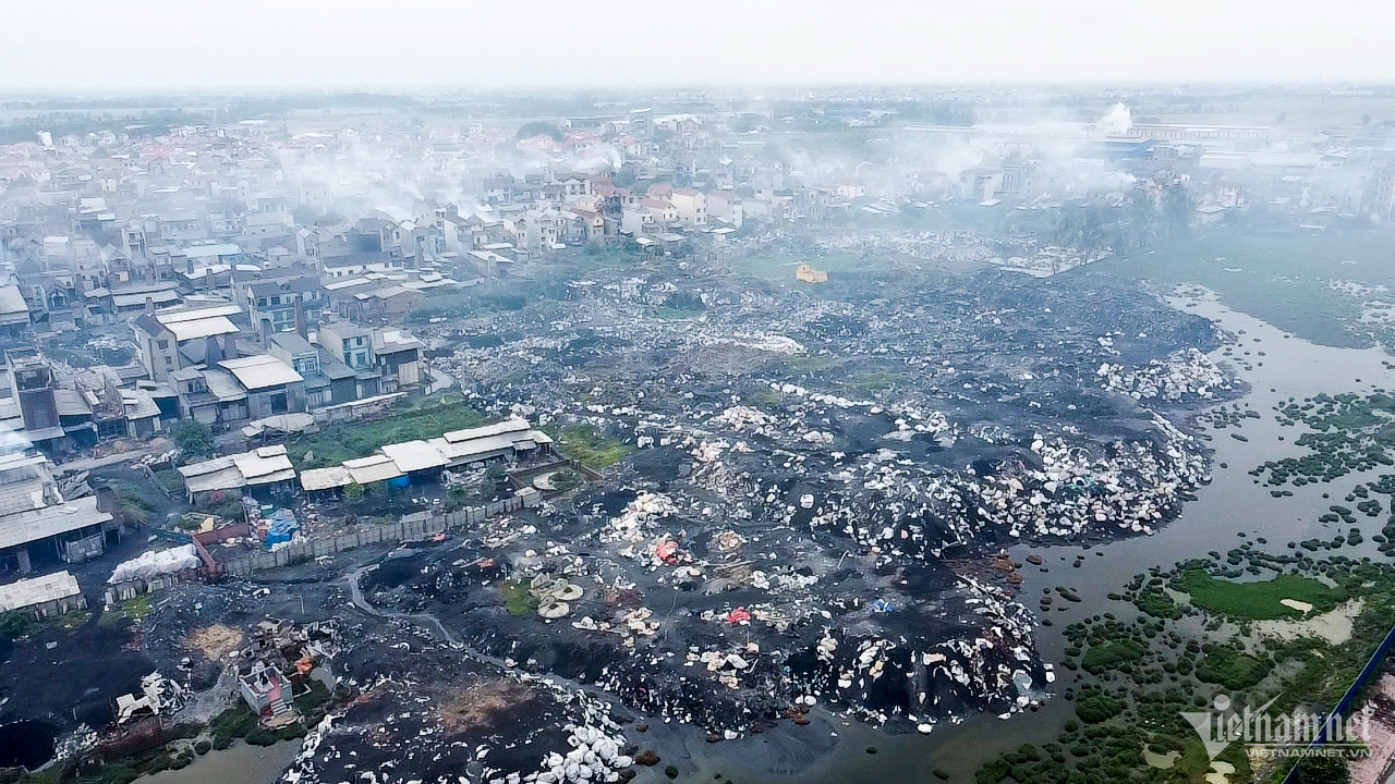 View - 'Làng tỷ phú' ở Bắc Ninh chìm trong khói bụi, xỉ thải nhôm