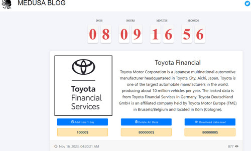 Bộ phận tài chính hãng Toyota bị tấn công mã độc, đòi tiền chuộc 8 triệu USD