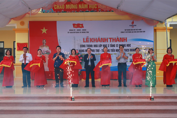 Lọc hóa dầu Bình Sơn chung tay xây trường ở Thái Bình