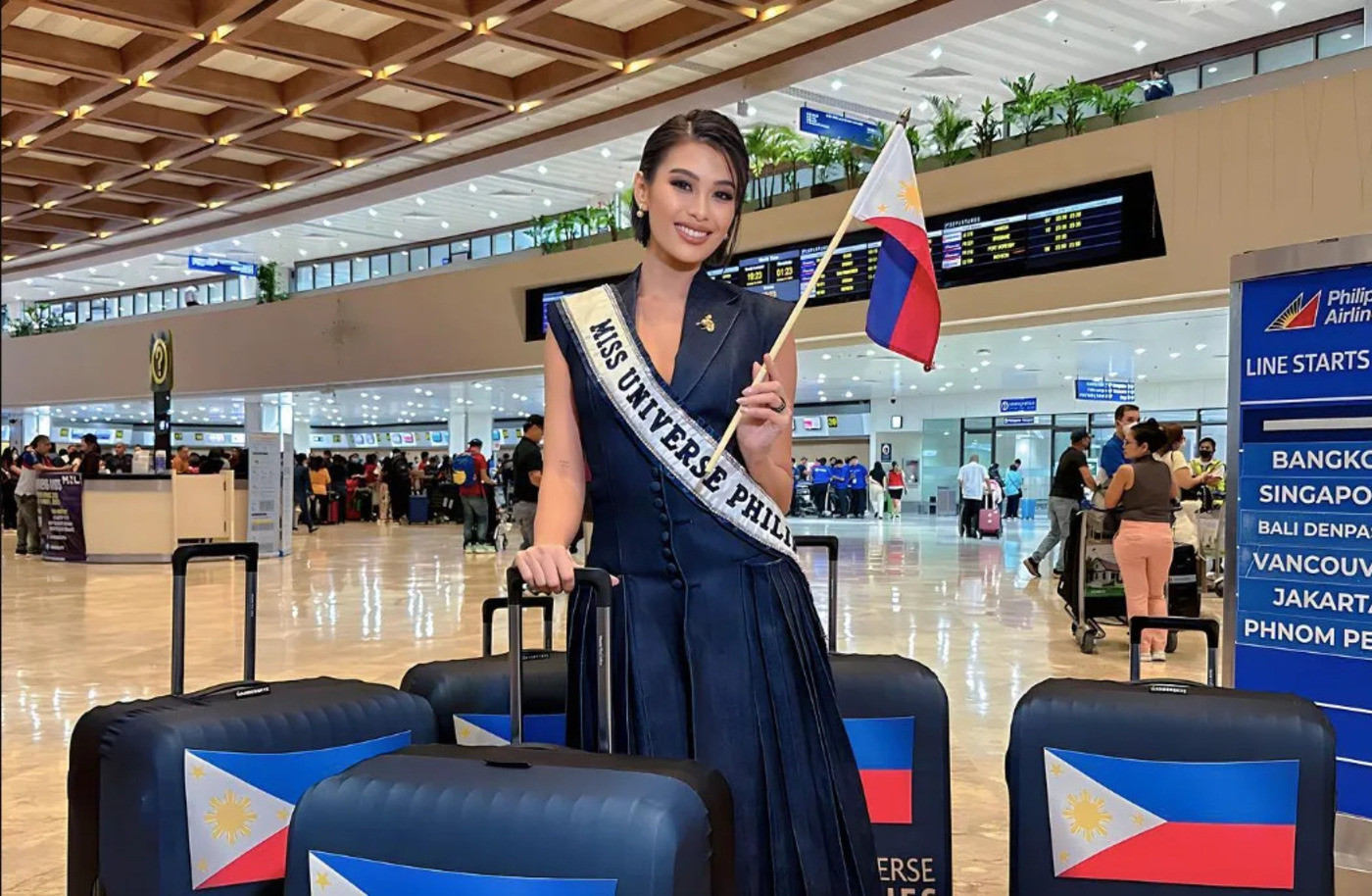 Dàn hoa hậu rực rỡ ở sân bay, lên đường đến El Salvador thi Miss Universe 2023