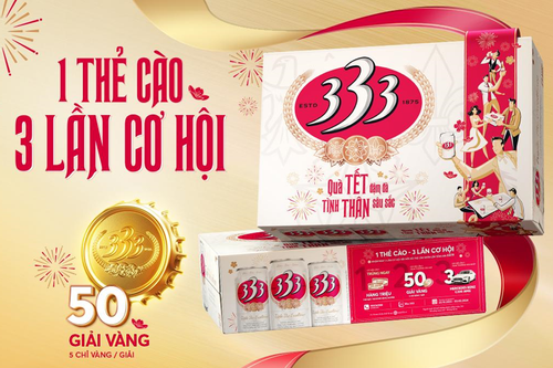 Bia 333 chơi lớn mùa lễ hội: 50 tỷ đồng, ‘1 thẻ cào, 3 lần cơ hội’