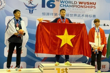 Vietnamese fighters bring home five golds at World Wushu Champs