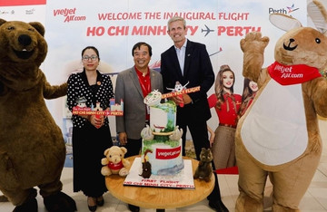 Đường bay đến Perth, Adelaide của Vietjet vừa khai trương