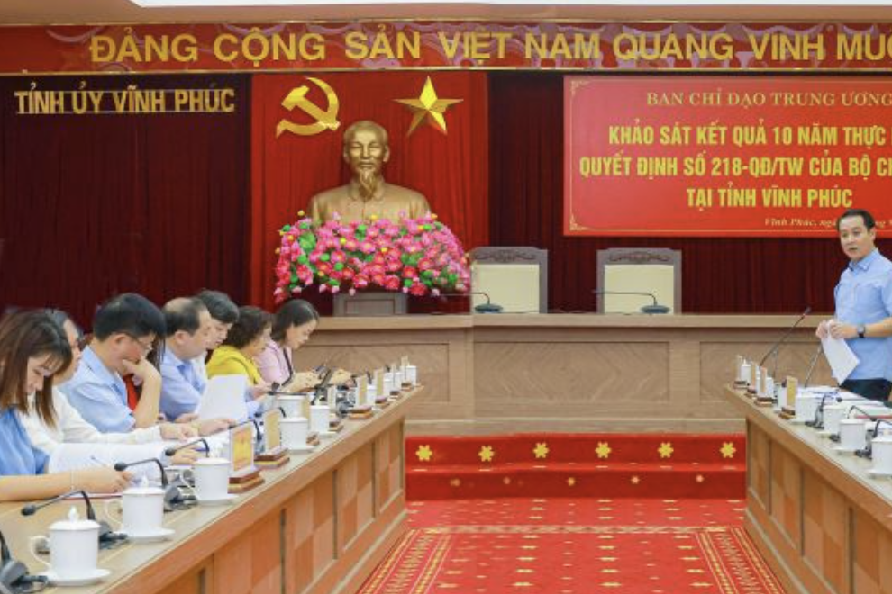 Vĩnh Phúc sáng tạo nâng cao hiệu quả thực hiện Quyết định 218 của Bộ chính trị