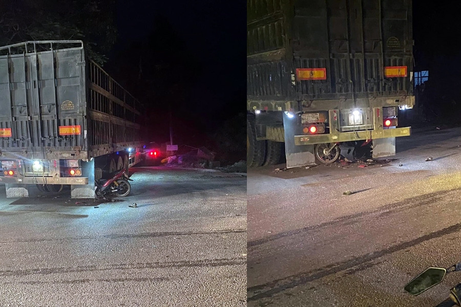 Đâm vào đuôi xe đầu kéo, thanh niên đi xe máy tử vong