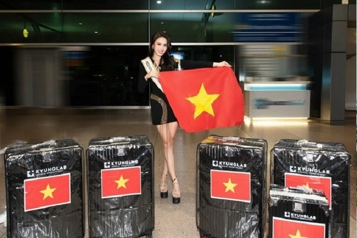 Ngoc Hang departs for Miss Intercontinental 2023 in Egypt