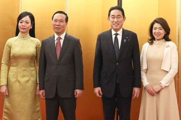 Thủ tướng Nhật Bản chủ trì lễ đón Chủ tịch nước Võ Văn Thưởng và phu nhân