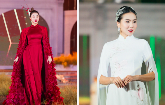 MC Mai Ngọc khoe dáng cùng Hoa hậu Lương Thùy Linh