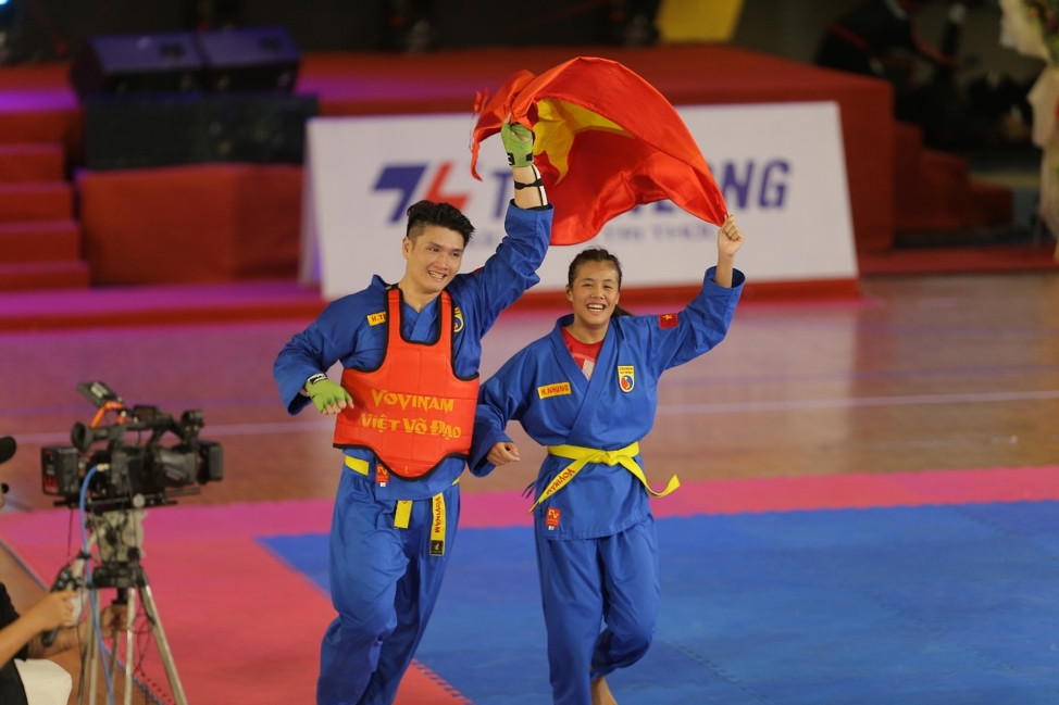 Việt Nam lần đầu vô địch Vovinam thế giới hạng 92kg