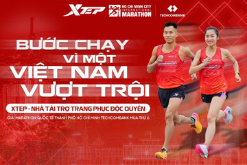 Xtep tài trợ trang phục độc quyền giải Marathon Quốc tế TP.HCM Techcombank