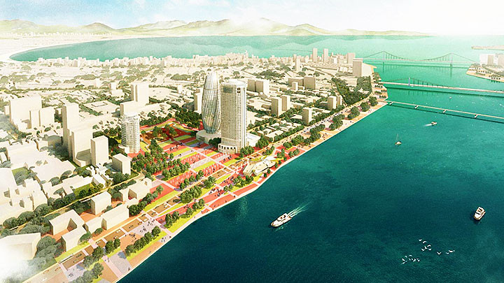 Phối cảnh Quảng trường trung tâm TP. Đà Nẵng.