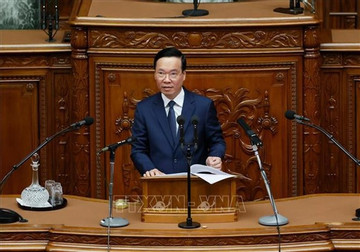 Vietnamese President delivers speech at Japanese National Diet