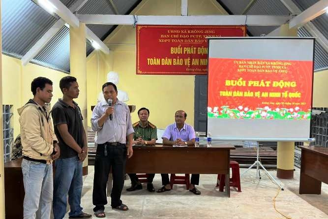 M’Drắk phát động phong trào toàn dân bảo vệ an ninh tổ quốc tại xã Krông Jing