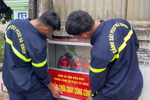 Điện Biên thành lập 58 điểm chữa cháy công cộng tại nhà cán bộ, chiến sĩ